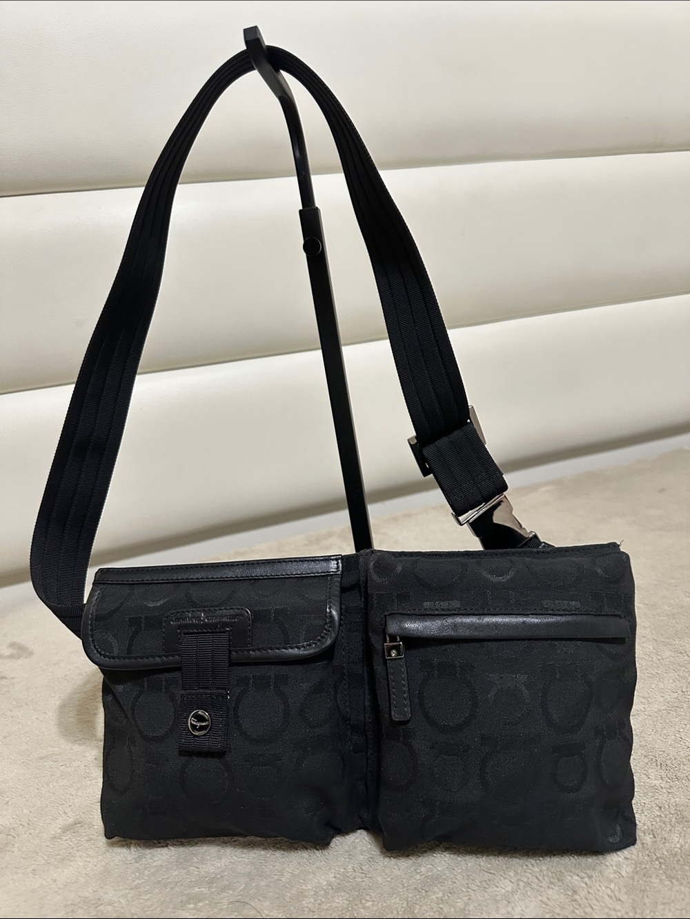 Salvatore Ferragamo Waist/Body Bag in Canvas Unisex